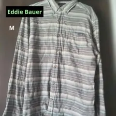 Eddie Bauer 長袖シャツ ストライプ柄 ボタンダウン　ダブルガーゼのサムネイル