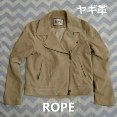 ROPE　レザージャケット　ヤギ革　本革　レディース　S　アウター　キュプラ