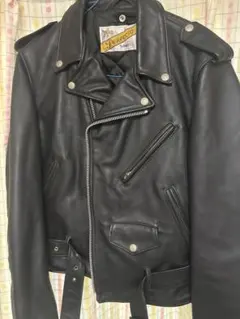 名品図鑑】schott レザージャケット 襟付き USA製 ヴィンテージ 38 