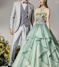 【週末セール】　タキシード　グレー　ウェディング　新郎　シルク