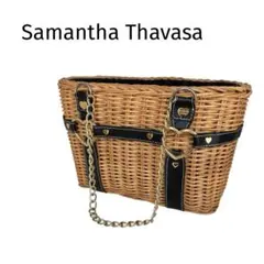 Samantha Thavasa ハートモチーフ付き　ベージュ　かごバッグのサムネイル