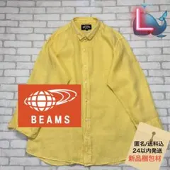 ■BEAMS 七分袖 リネン100 ゆったり薄手シャツのサムネイル