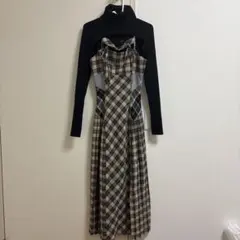 andmary チェックワンピース ワンピ チェック - メルカリ