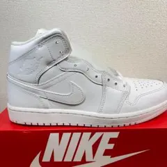 29.5cm AIR JORDAN 1 MID “トリプルホワイト Nike Women's Air Jordan 1 Mid 