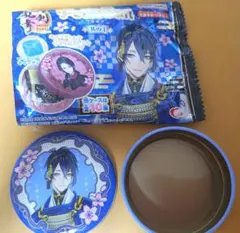 刀剣乱舞 缶入り菓子 缶バッジ 2個セット 陸奥守吉行 歌仙兼定 加州