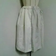 ●USA古着リメイク226◇チェック＆ストライプスカート