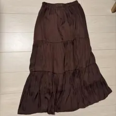 earth music&ecologyブラウン ロングスカート