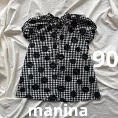 manina マニーナ ワンピース ドット柄 バースデイ 90サイズのサムネイル