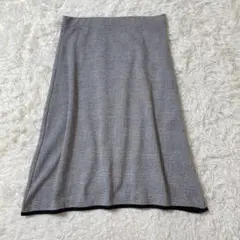 ZARA ザラ フレアスカート L ひざ丈 チェック柄 ウエストゴム ストレッチ