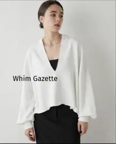 《美品》ウィムガゼット　スウェットVネックプルオーバー　F