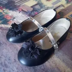 専用☆ブラックリボン付きフォーマルシューズ　18