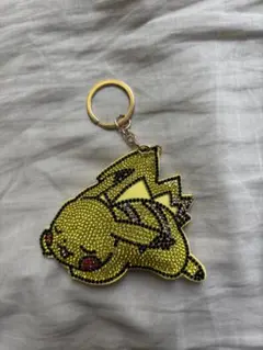 ポケモン ピカチュウ ラインストーン キーホルダー