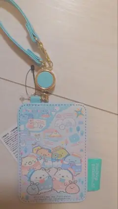 新品☆すみっコぐらしすみっこぐらし　リール付きパスケース定期入れ　レディース