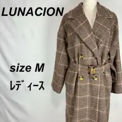 LUNACION チェック柄 ロングコート コート アウター ジャケット