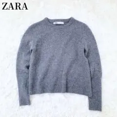 ザラ ZARA クルーネックセーター グレー シンプル カジュアル 大人