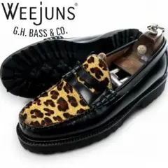 WEEJUNS ローファー レオパード サイズ24.5cm G.H.BASS レディース WEEJUNS HAIRCLF/LEOPARD