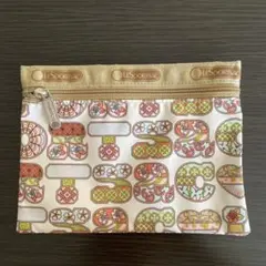 新品 LeSportsac ポーチ フラットポーチ 総柄 レスポートサック