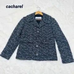 【キャシャレル】/cacharel/ツイードジャケット/羽織り/防寒/アウター