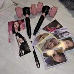 BLACKPINKペンライト2本 公式カード(ファンクラブ限定)