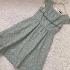 TOCCA お花刺繍ワンピース ミントグリーン 2 清楚 お呼ばれ 爽やか