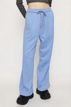 SLY ライトブルー サイドストライプ スウェットパンツ