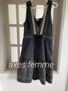 【アクシーズファム】 ワンピース 秋 冬 クラシック M