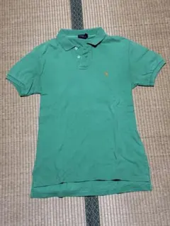 vintage HANES ポロシャツ オリーブ 左胸元刺繍付き Lサイズ中古品 