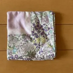 ☆値下げ☆未使用品POLO 花柄 ドットハンカチ パープル/ホワイト 約50cmのサムネイル