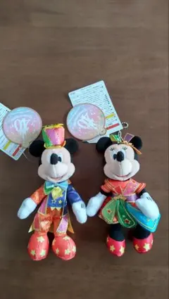 40周年　ミッキー、ミニー ぬいぐるみバッジ セット