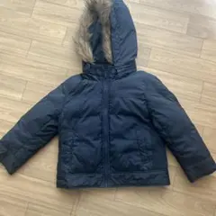 COMME CA ISM フード付きダウンコート 100A ネイビー