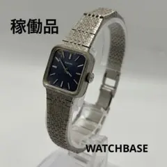 RADO　ラドー　手巻き　スクエア　ヴィンテージ　ネイビー　腕時計　レディースのサムネイル