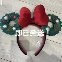 クリスマス ミニー カチューシャ ディズニー 2024 リース ランド リボン