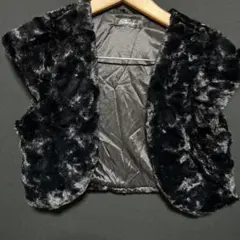 ファー　ボレロ　ブラック　BLACK 黒