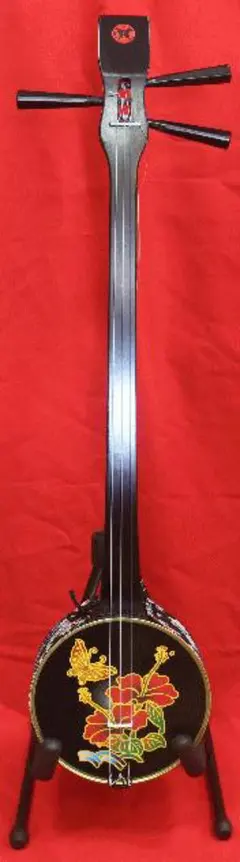 沖縄 カンカラ三線 赤鳳凰 胴巻付 数量限定品 新品未使用品 送料無料