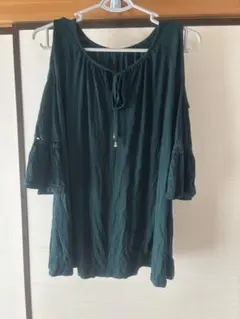 CECIL Mc BEE オフショルダーダークグリーンチュニック