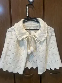 手編み　ボレロ　ポンチョ