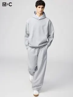 UNIQLO:Cスウェットワイドパンツ/丈長め