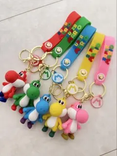 スーパーマリオ ヨッシー キーホルダー 5色セットのサムネイル