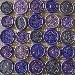 シーリングスタンプ＊魔女の月魔法と動物達25枚セット＊コラージュ素材＊封蝋