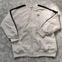 PUMA ホワイト ジップアップジャケット