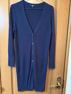 ユニクロレディースロングニットMサイズ紺色