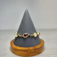 Dior オールドディオール ブローチ ハート ゴールド カラーストーン