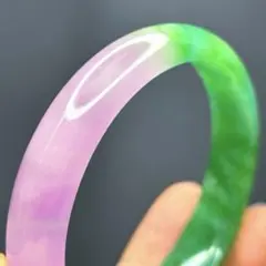 【訳あり】✨天然翡翠 バングル 奇跡のグラデーション 運気上昇 魔除け