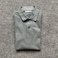 LACOSTE POLO 半袖ポロシャツ　杢グレー L1264V ラコステ