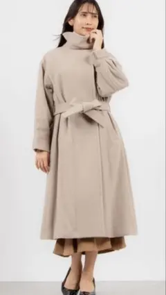 【タグ付き新品未使用】TONAL スタンドカラーパフスリーブコート