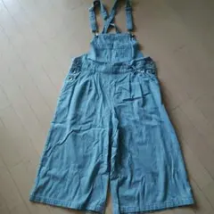 デニムストライプガウチョサロペット☆新品