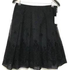 《新品未使用タグ付き》k garcon deux スカート　シフォンドット刺繍柄