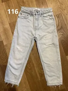 ZARA ライトブルーデニムパンツ 116cm