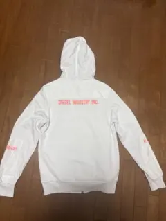DIESEL ホワイト パーカー フード付き Mサイズ