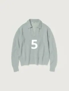 BABY SURI ALPACA SHEER KNIT SKIPPER POLOのサムネイル